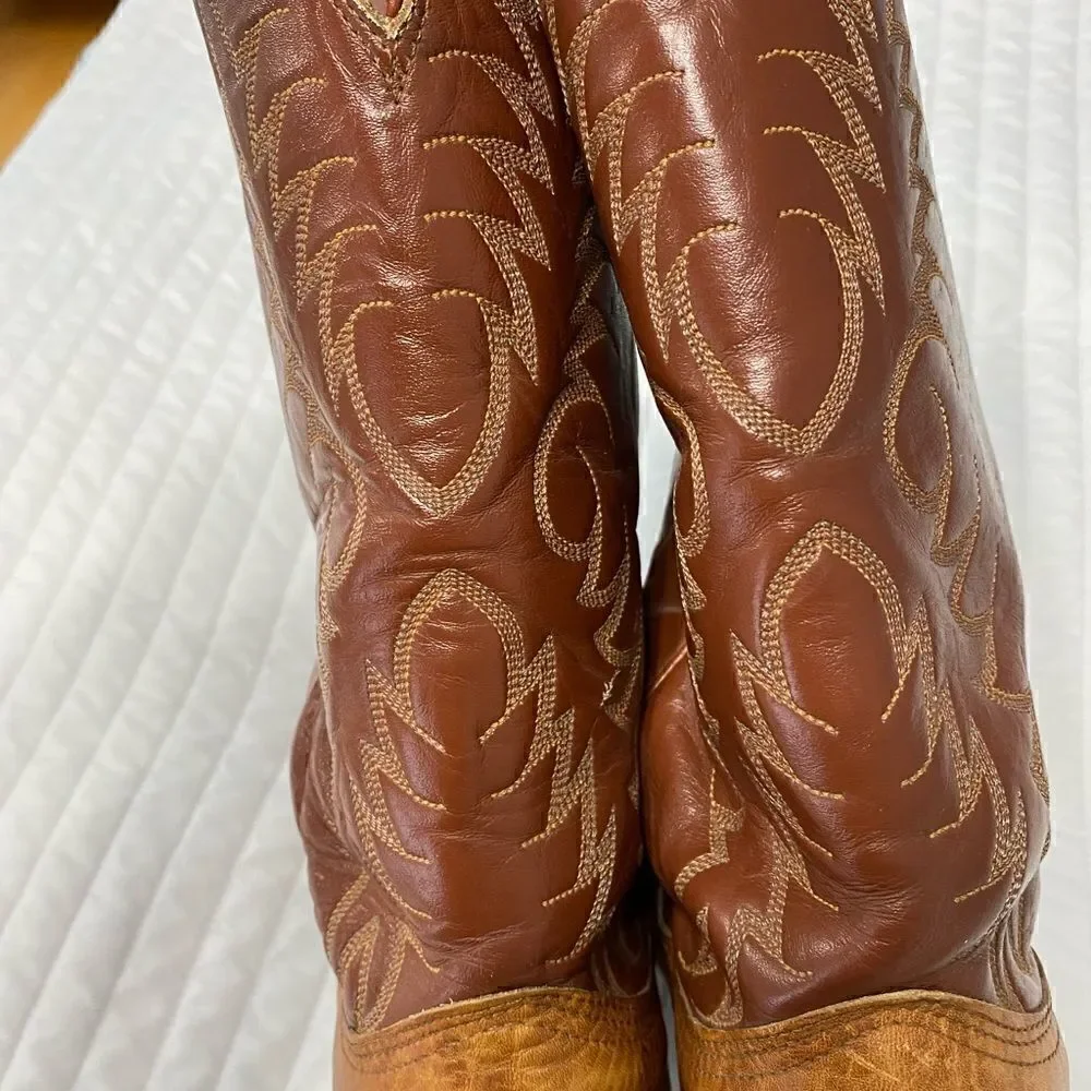 NOCONA Cowboy Leather Boots Men Size 8.5
